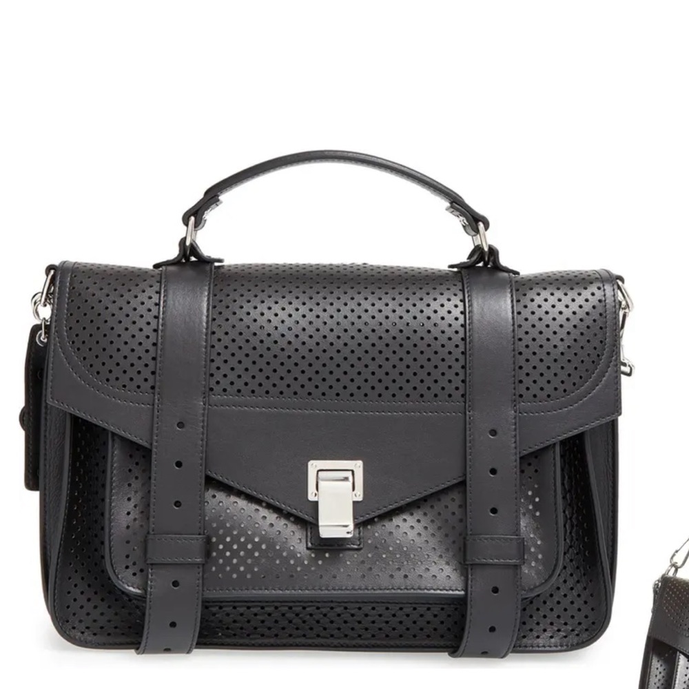 Prownza Schoulder PS1 Perforated Bag in Black